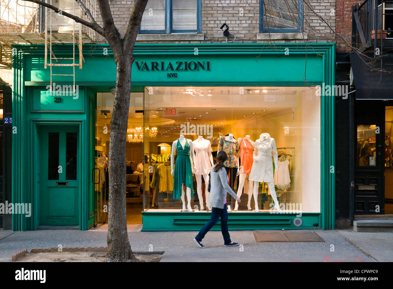 Magasin de vêtements de boutique sur la rue Prince dans Nolita, Soho, New York City. Banque D'Images