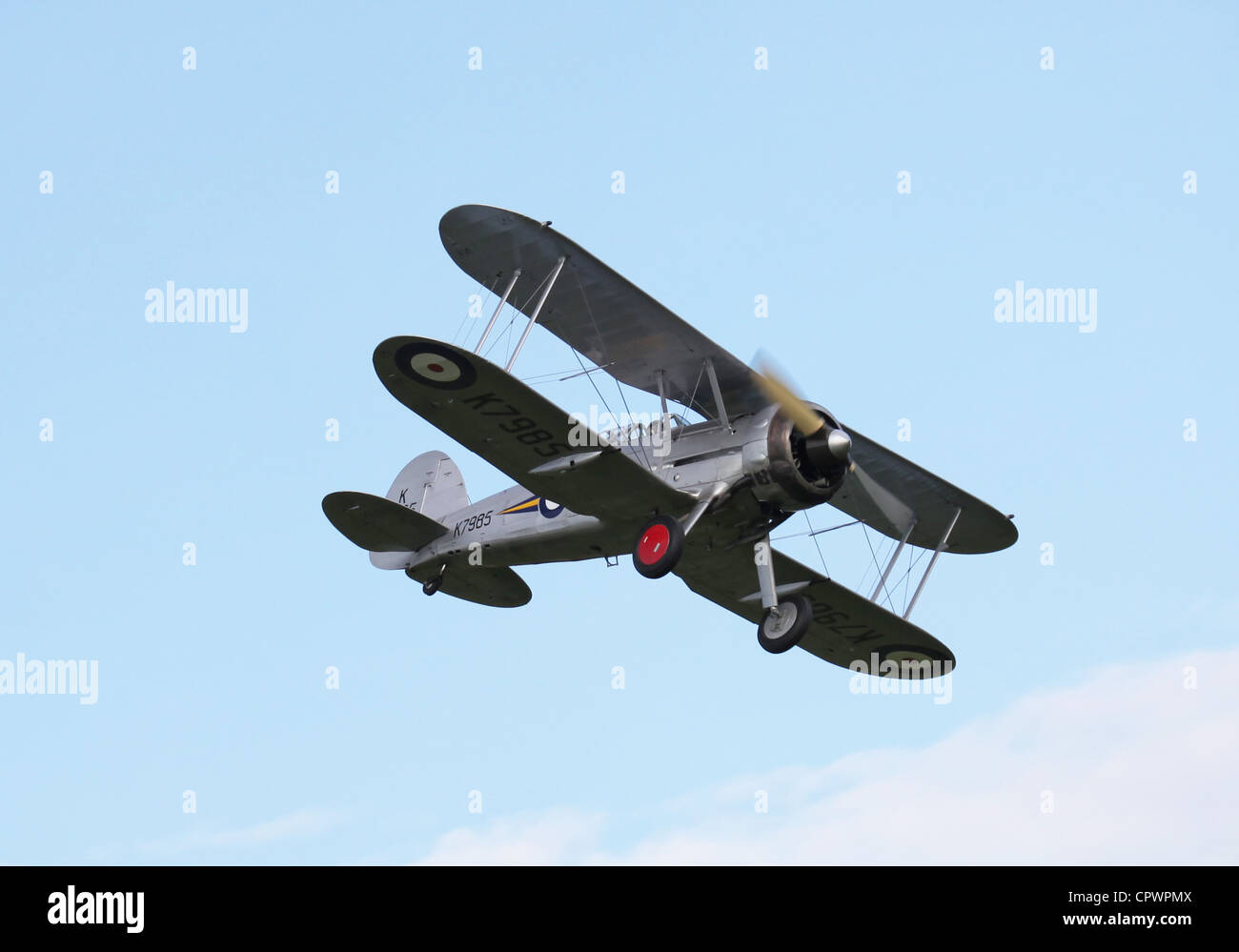 Un Gloster Gladiator préservé WW2 avion de chasse biplan Banque D'Images