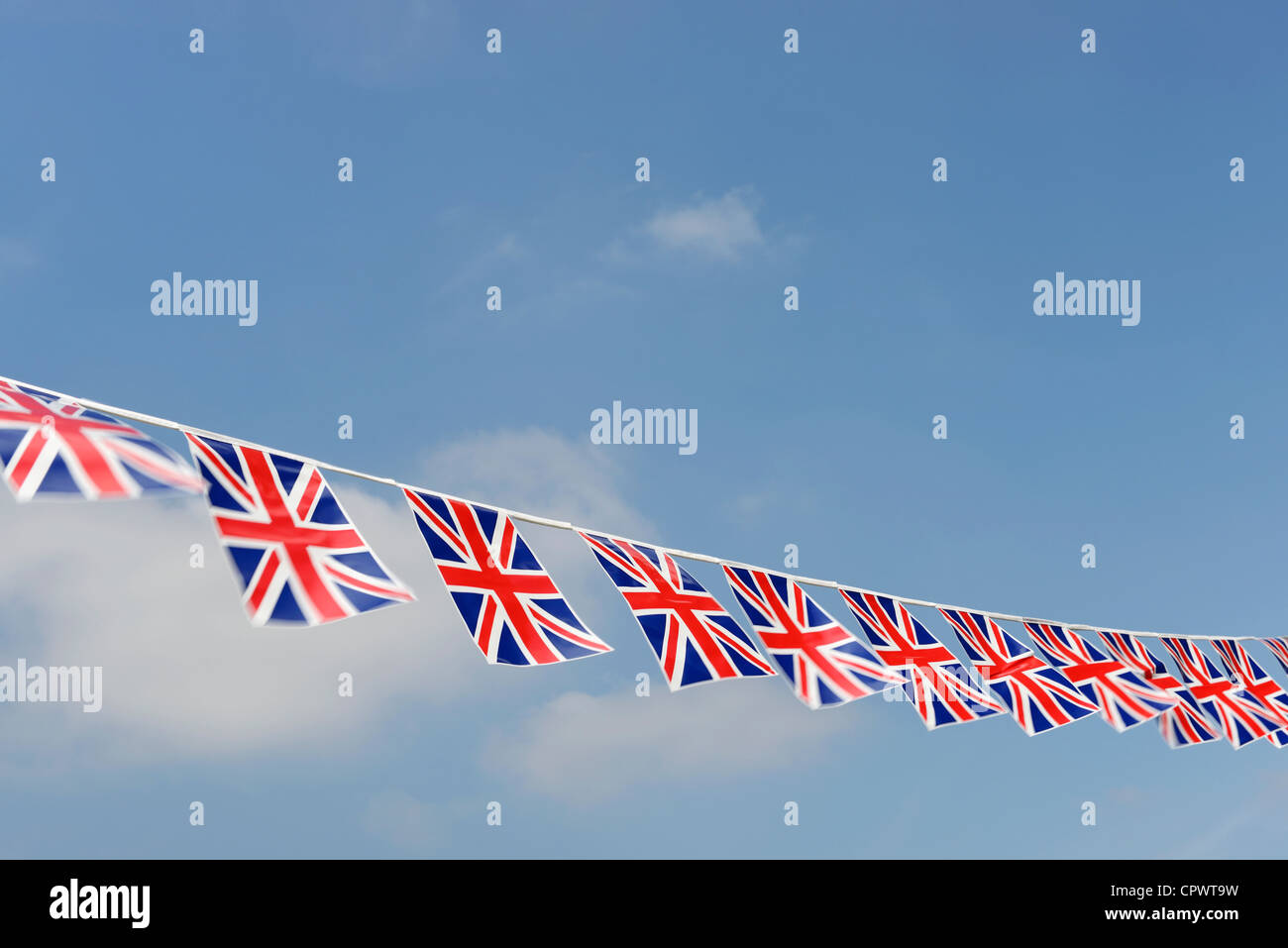 UK Union Jack flag bunting Banque D'Images