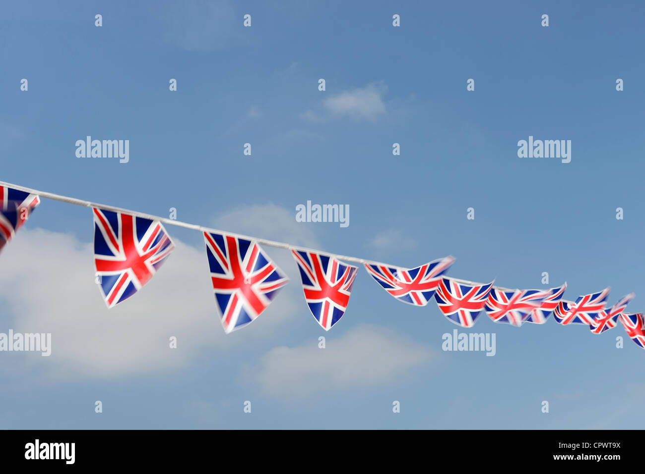 UK Union Jack flag bunting Banque D'Images