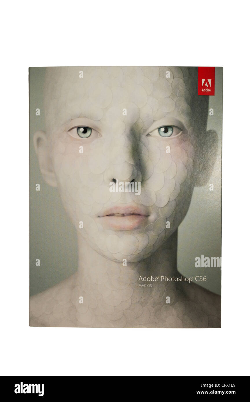 Adobe Photoshop CS6 logiciels pour la photographie sur fond blanc Banque D'Images