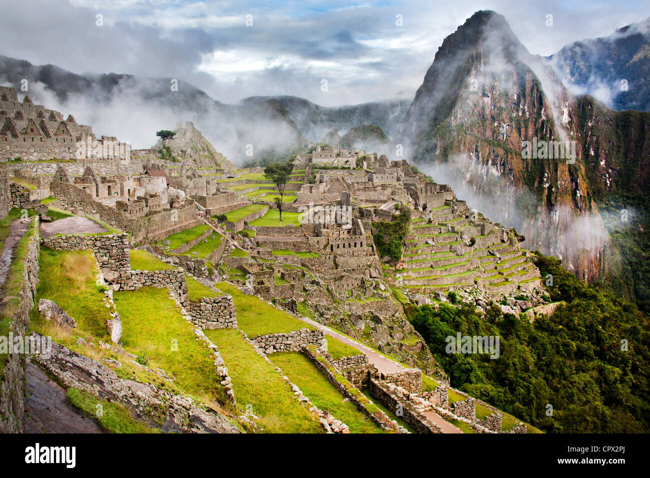 Le Machu Picchu, le Pérou, Amérique du Sud Banque D'Images