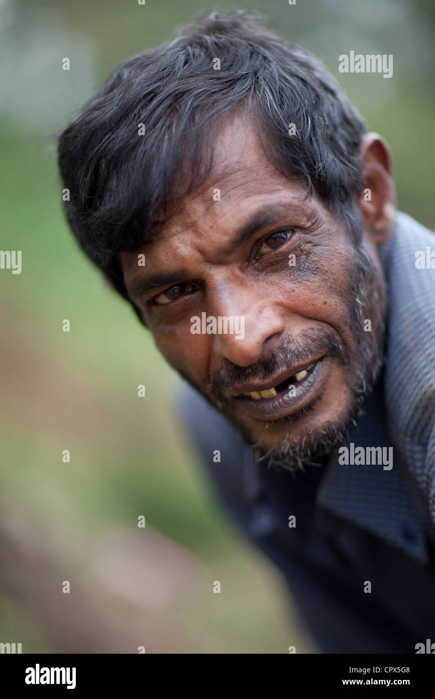 Près d'un homme Kandehana, Southern Highlands, Sri Lanka Banque D'Images