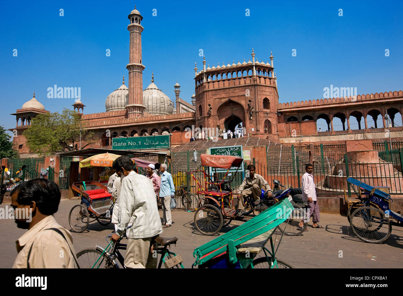 L'Inde, Delhi, Jama Masjid Mosque Banque D'Images