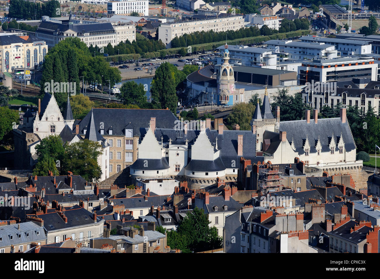 France, Loire Atlantique, Nantes, Château des Ducs de Bretagne (Château des Ducs de Bretagne) et la Tour LU Banque D'Images