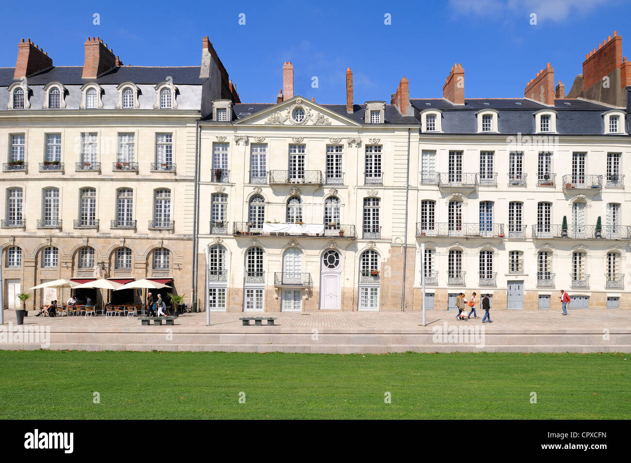 France, Loire Atlantique, Nantes, des propriétaires de navires de maisons dans la rue de Turenne sur l'ancienne île Feydeau Banque D'Images