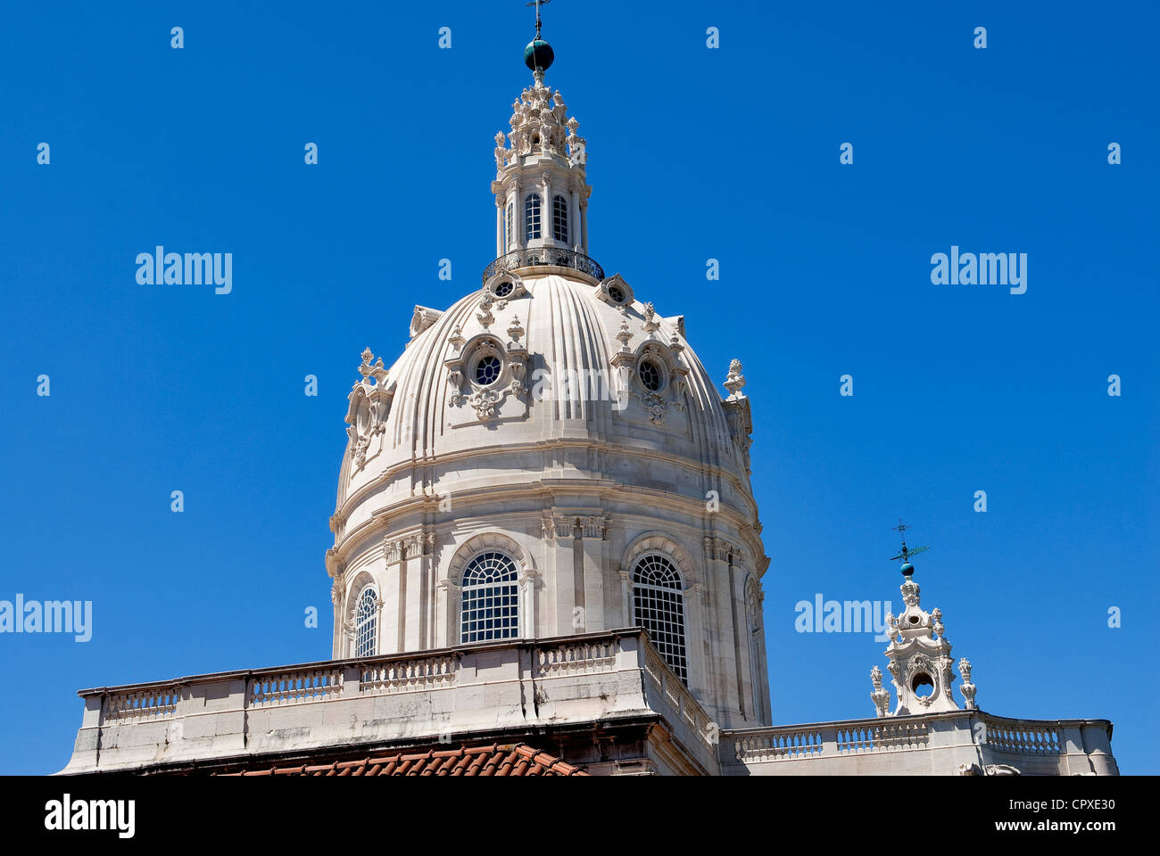 Portugal, Lisbonne, coupole de la Basilique da Estrela Banque D'Images