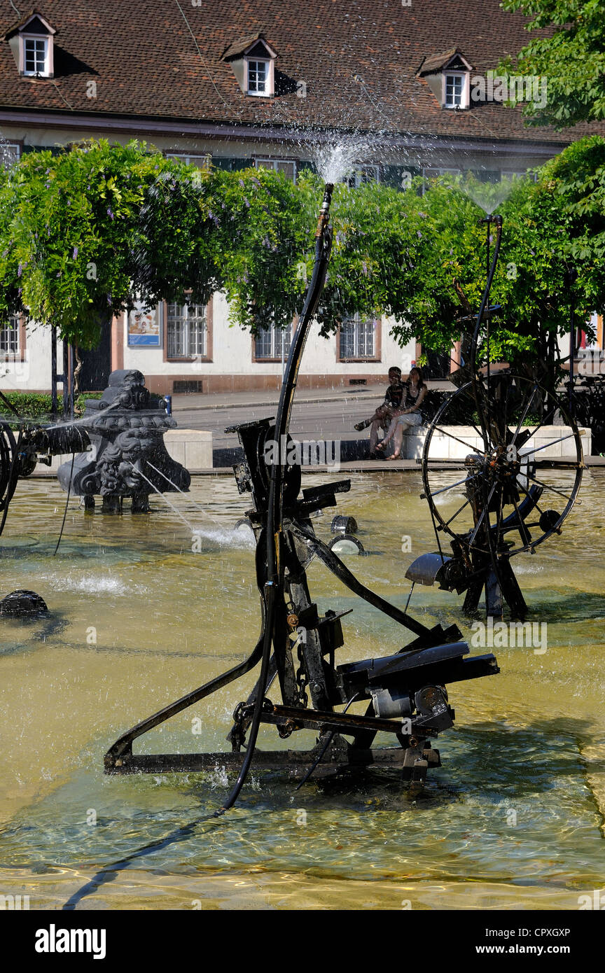 La suisse, Bâle, la fontaine Tinguely Banque D'Images