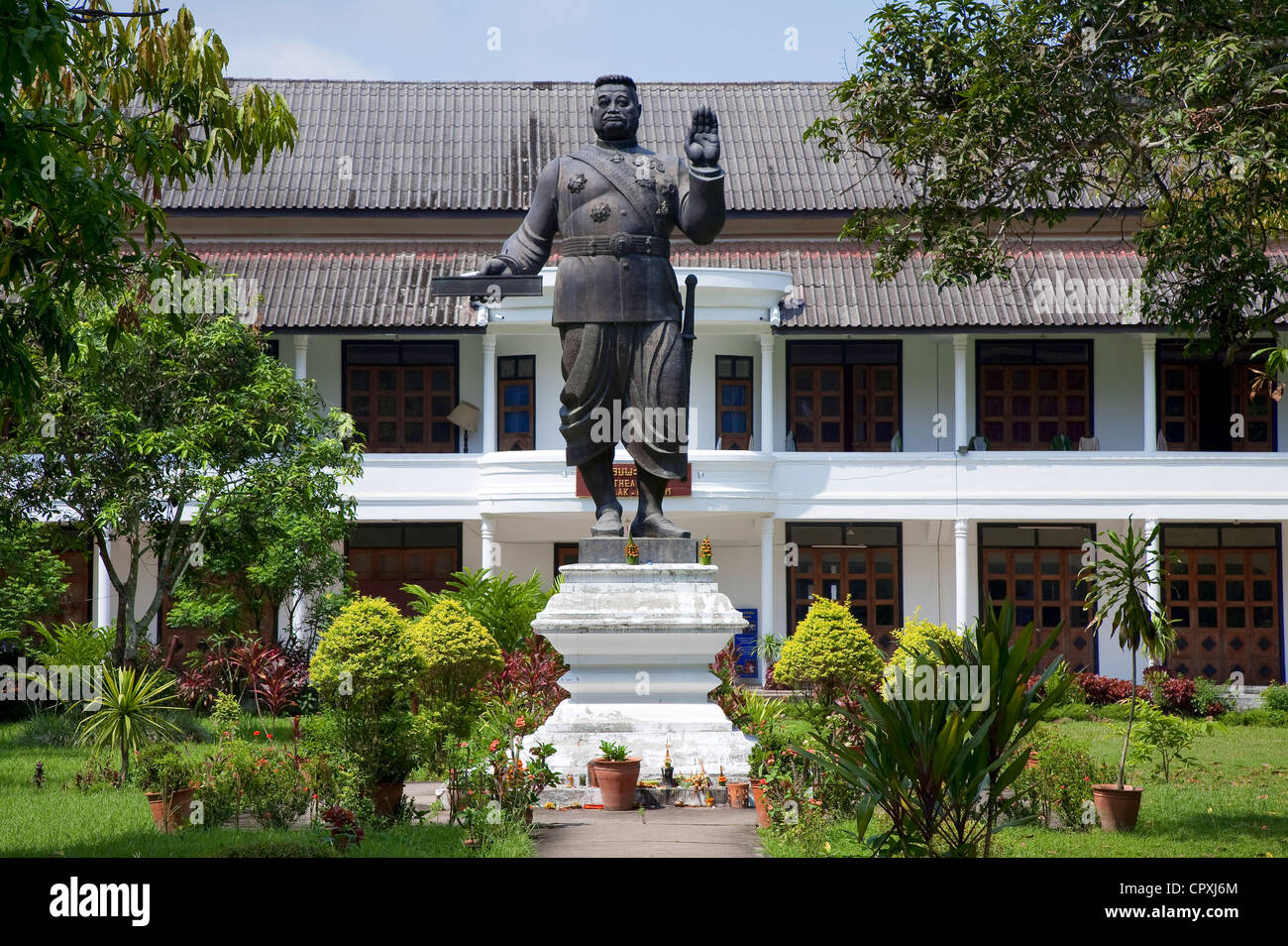 Laos Luang Prabang Palais Royal Muséum ancien Palais Royal construit par Frencin en 1904 dans le style colonial d'ajo a été transformé Banque D'Images