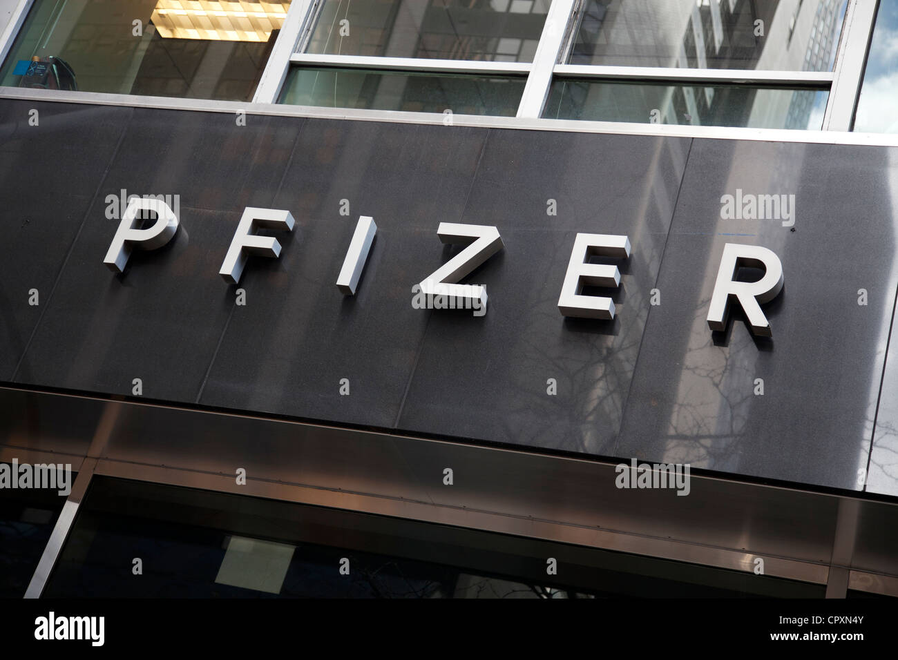 Le siège social mondial de Pfizer à Manhattan, New York City Banque D'Images