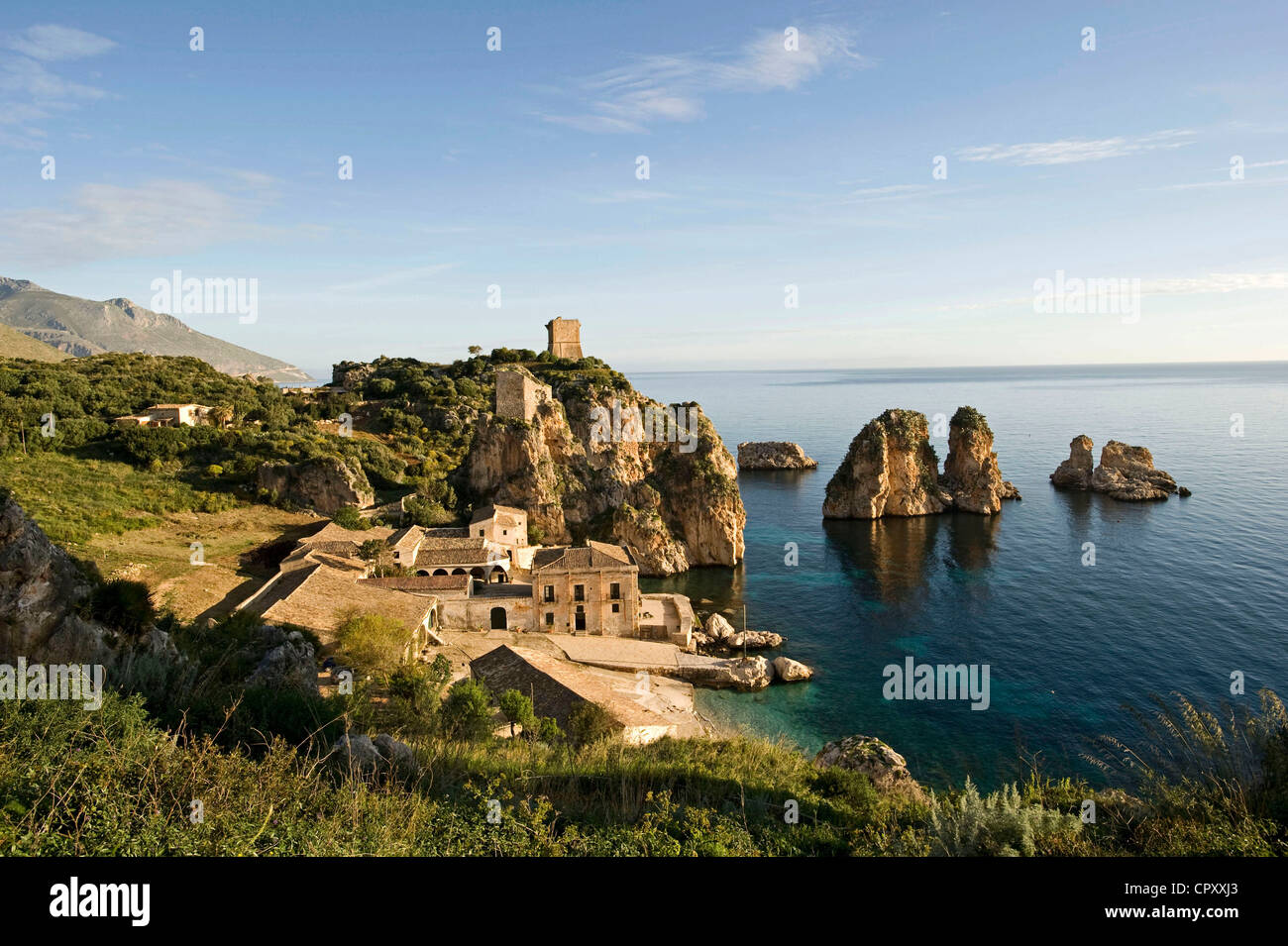 Italie, Sicile, Scopello Tonnara di Scopello, Banque D'Images