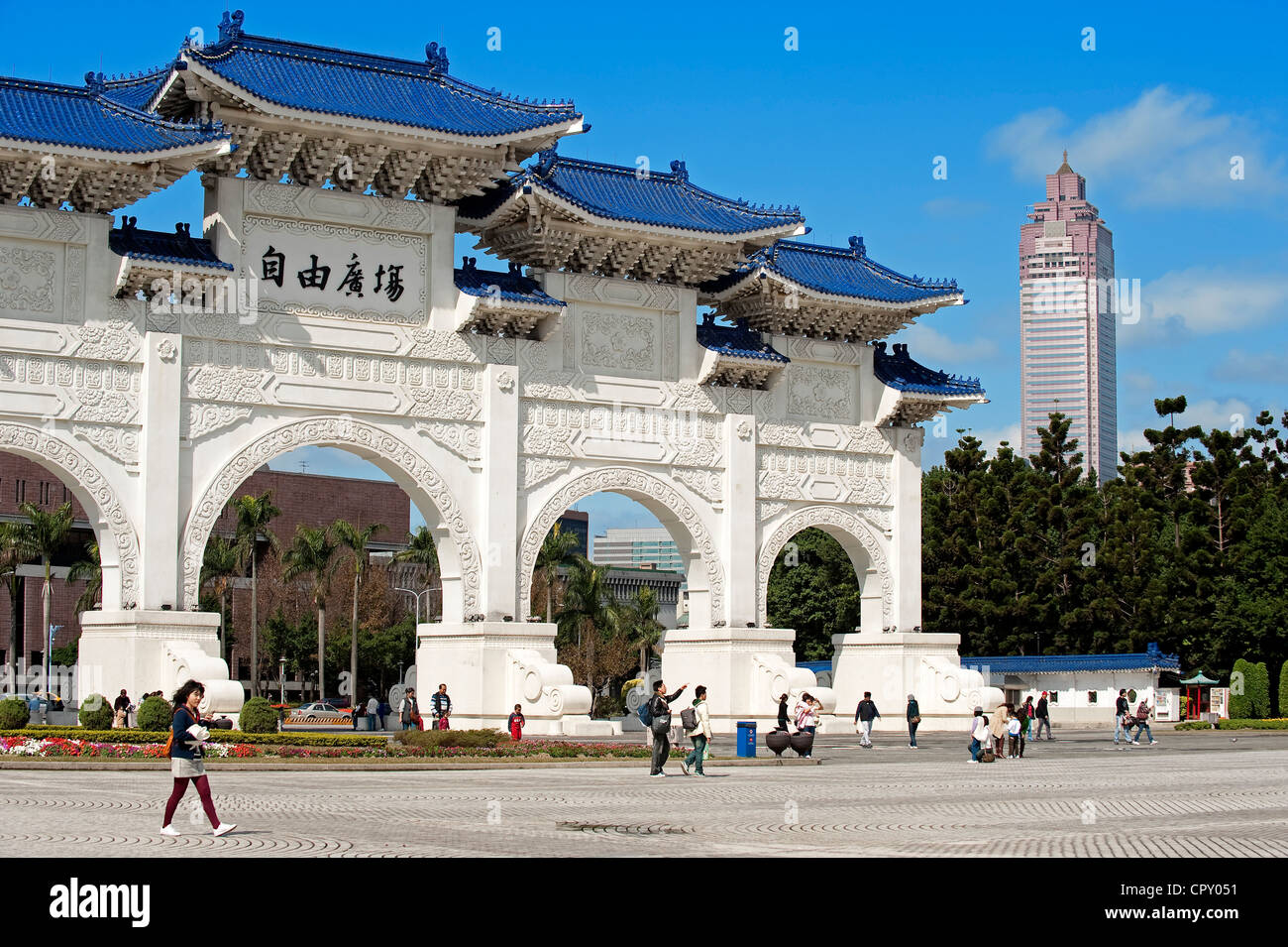 Taiwan, Taipei, National Chiang Kai-shek Memorial Hall érigé en mémoire de Chang Kai-shek, ancien président de la République de Banque D'Images