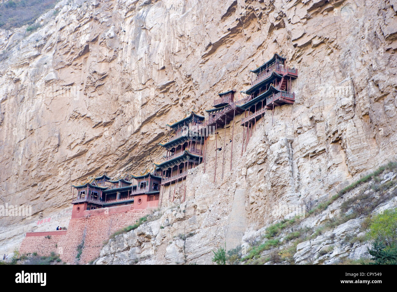 Chine, Province du Shanxi, Xuankong monastère bouddhiste près de Hunyuan suspendu Banque D'Images