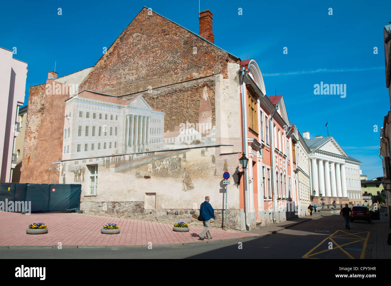 Pigorov plats, rue Ulikooli Tartu Estonie les Etats baltes Europe Banque D'Images