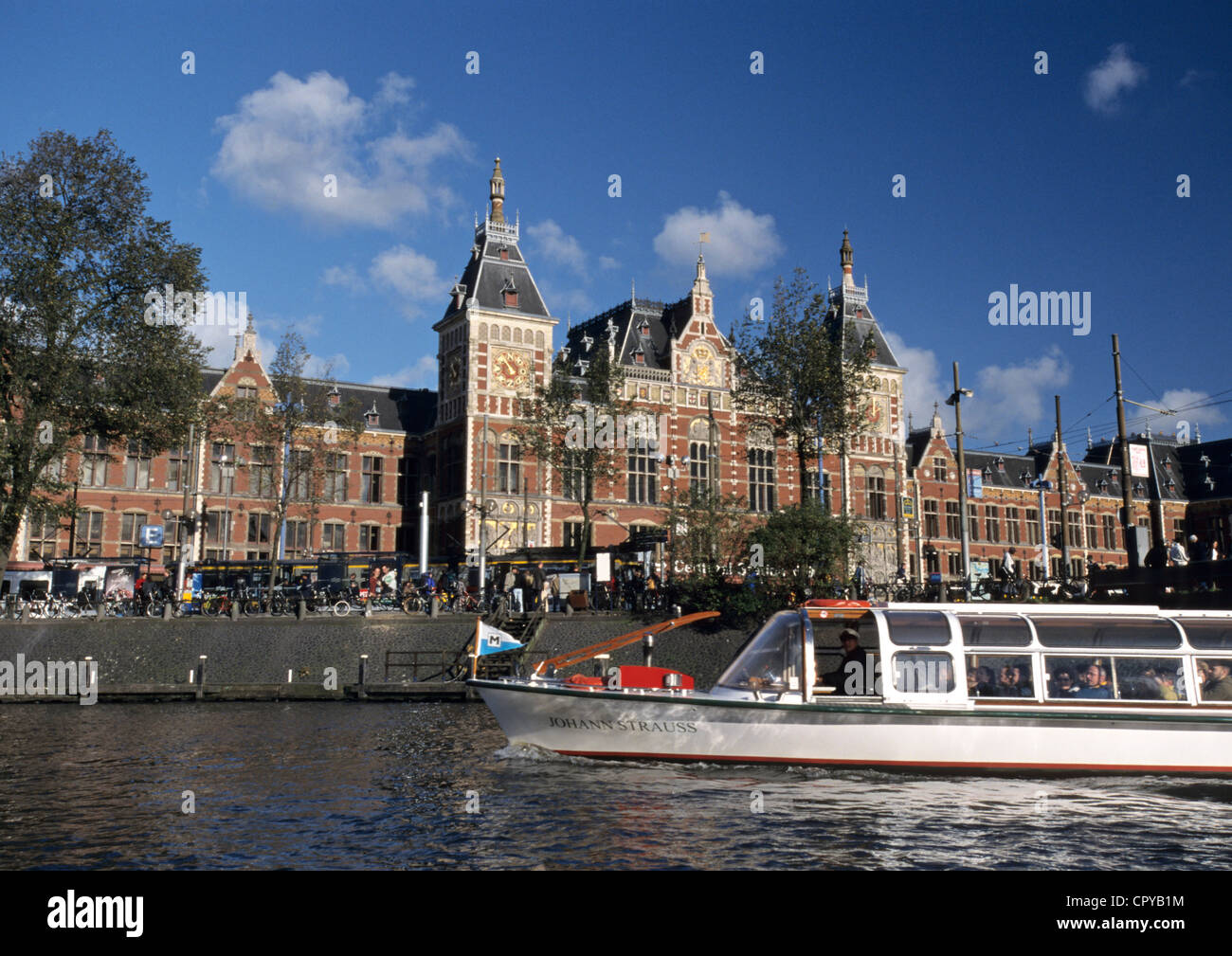 Pays-bas, Amsterdam, la gare centrale Banque D'Images