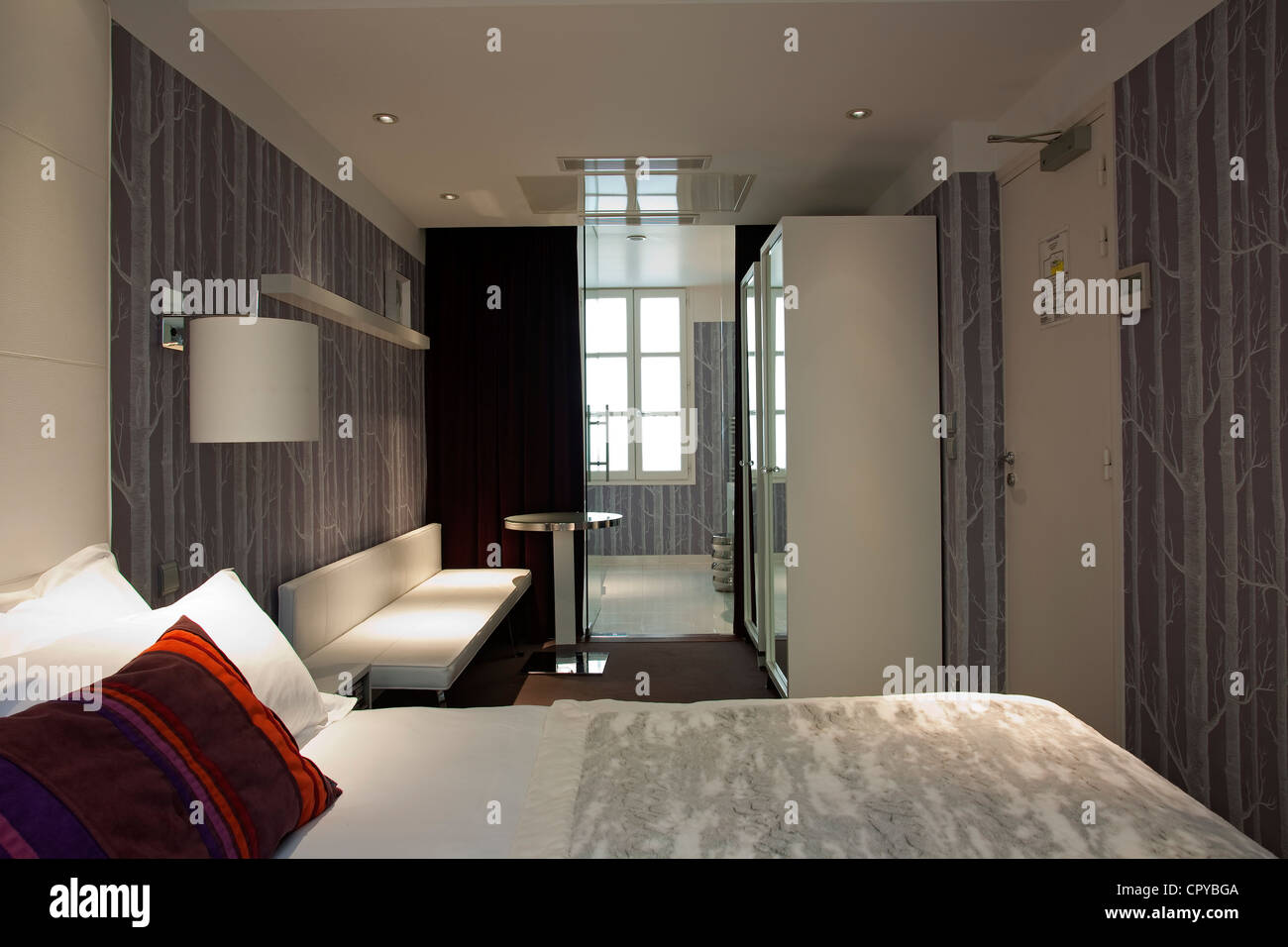 France, Paris, Saint Germain des Pres, le Placide, hôtel 4 étoiles avec une  décoration design par Bruno Borrione Photo Stock - Alamy