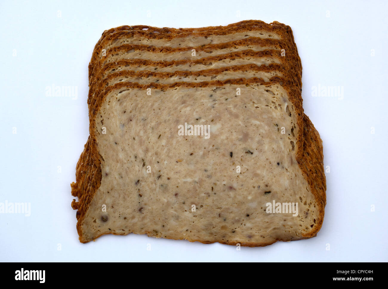 Tranches de pain de viande Banque D'Images