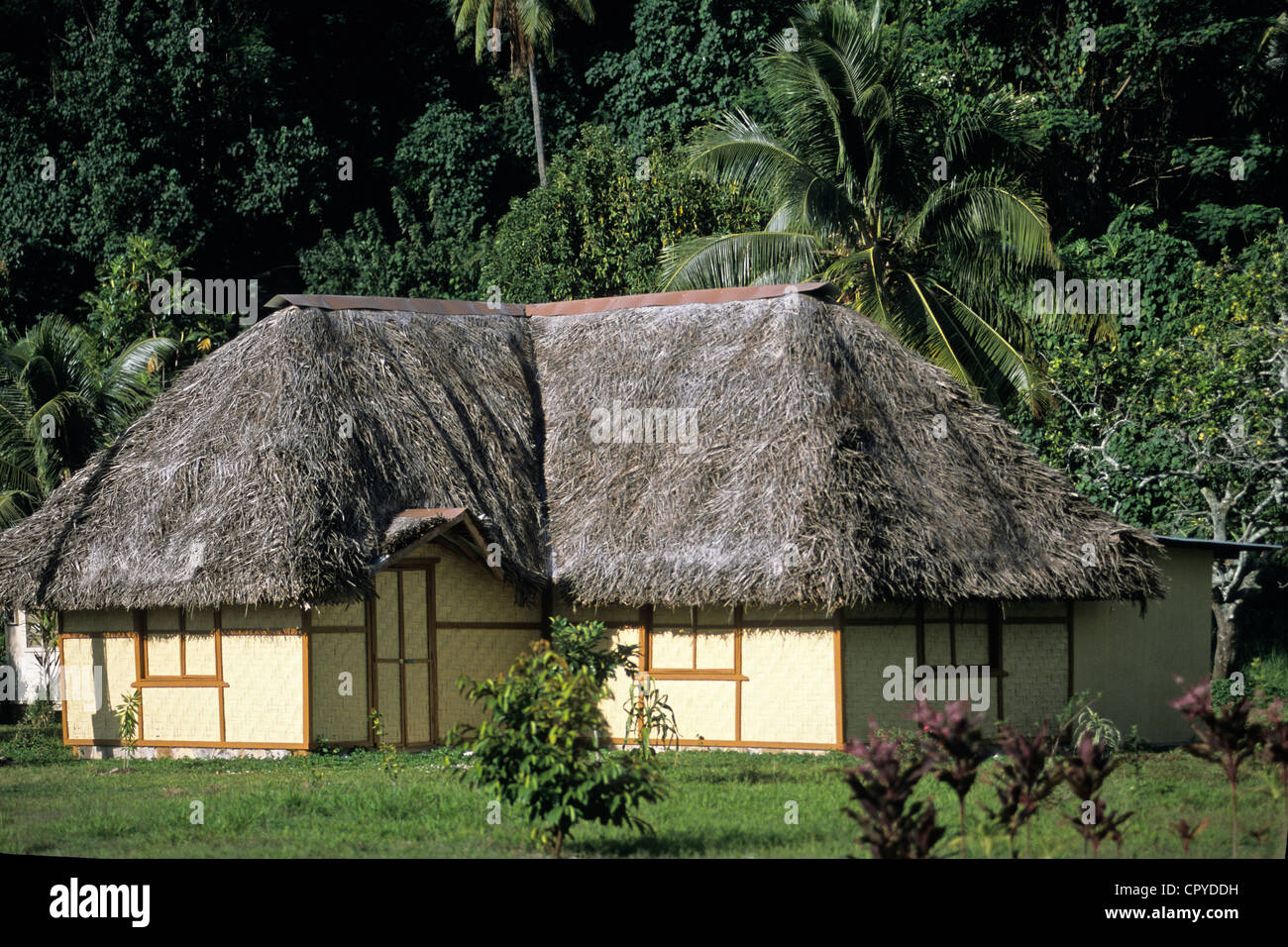 La France, la Polynésie française, archipel de la société, les îles sous le vent, Huahine Island,creole house en plantation de vanille Banque D'Images