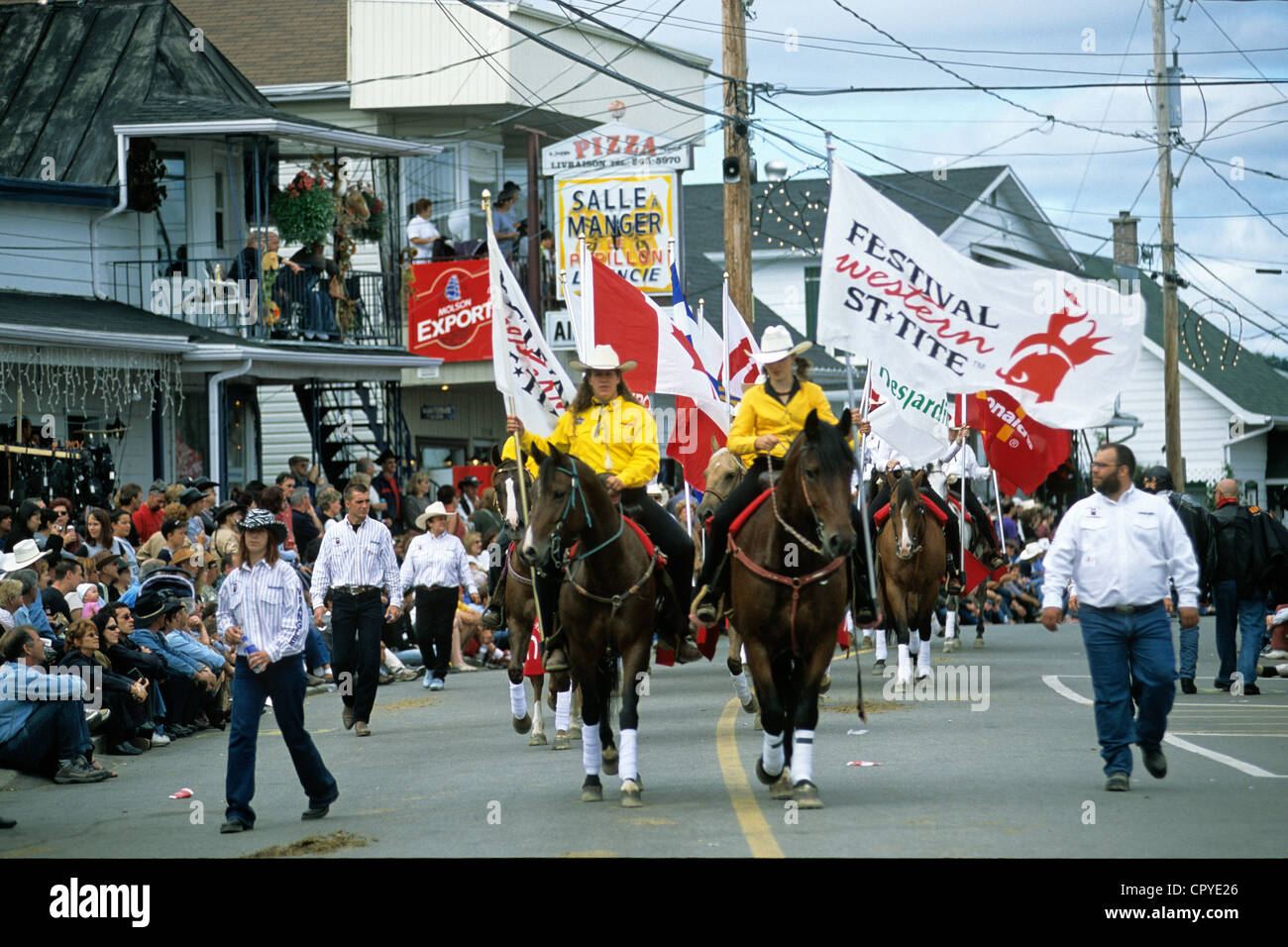 Canada, Québec, Province de l'Ouest Saint Tite, Festival, défilé dans les rues lors de l'ouverture de l'événement Banque D'Images