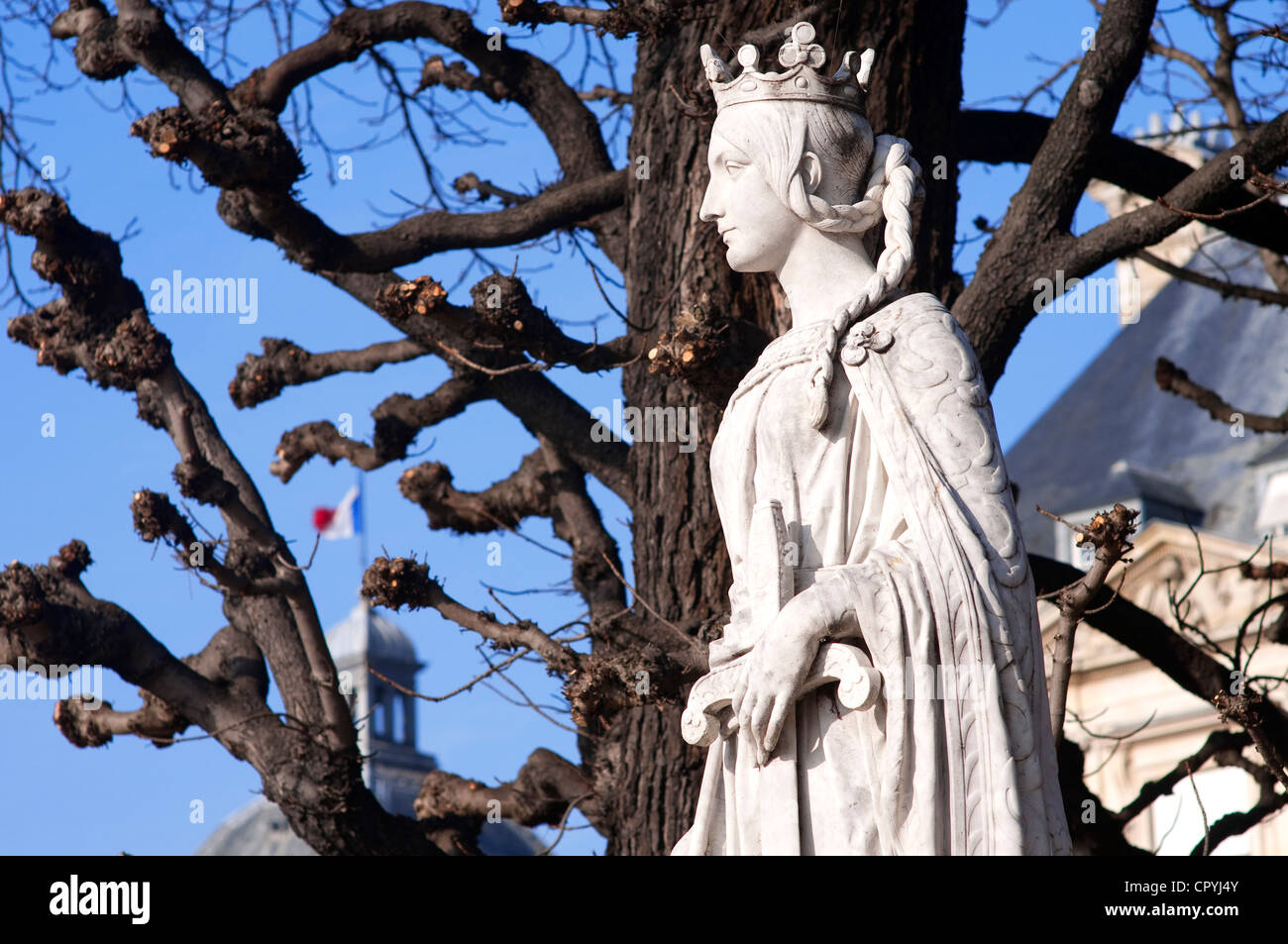 France, Paris, Jardin du Luxembourg, la Reine Mathilde statue de Jean