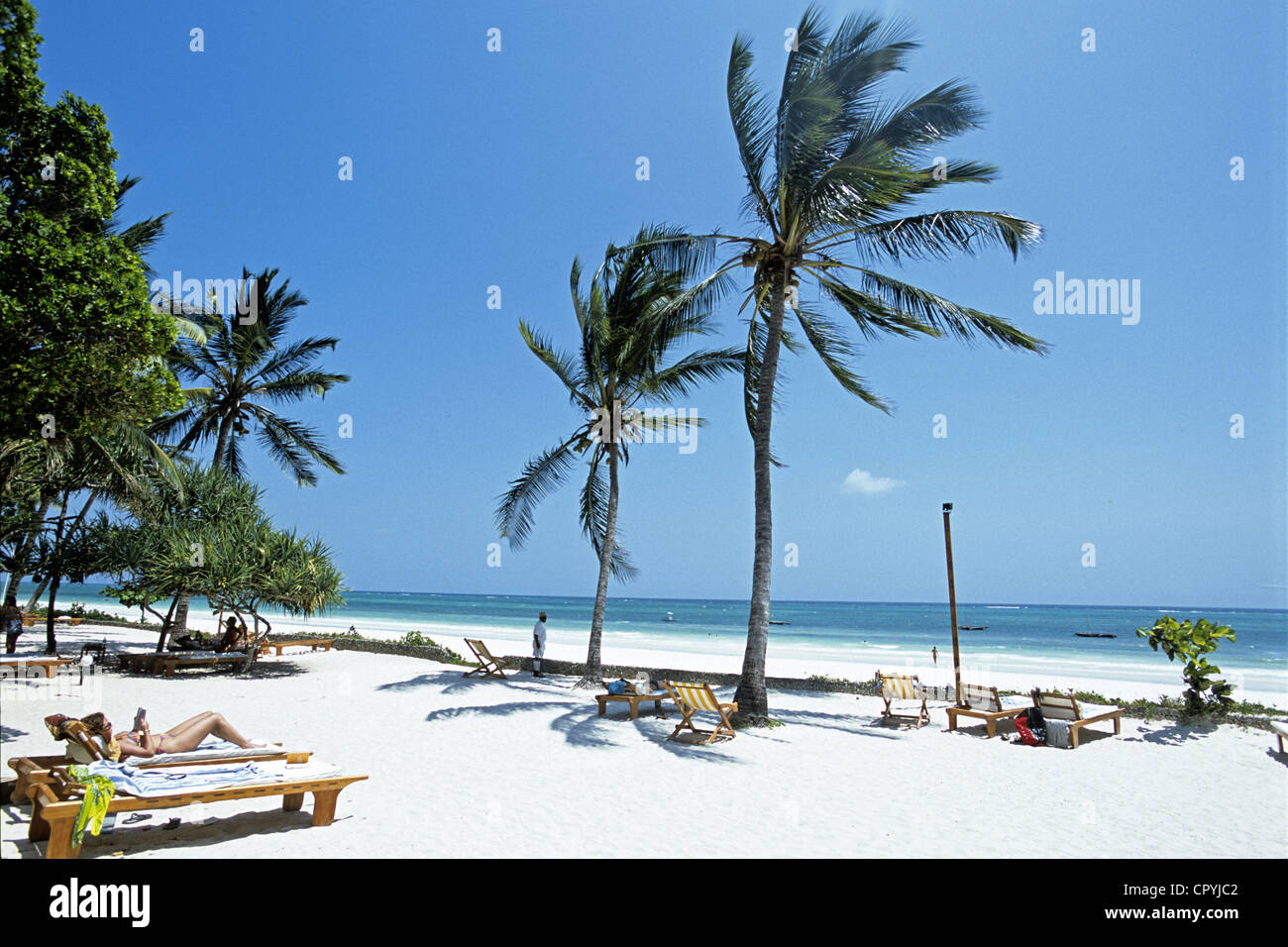 Kenya, région côtière du Kenya, de l'Océan Indien, Diani Beach situé à 30 km au sud de Mombasa Banque D'Images