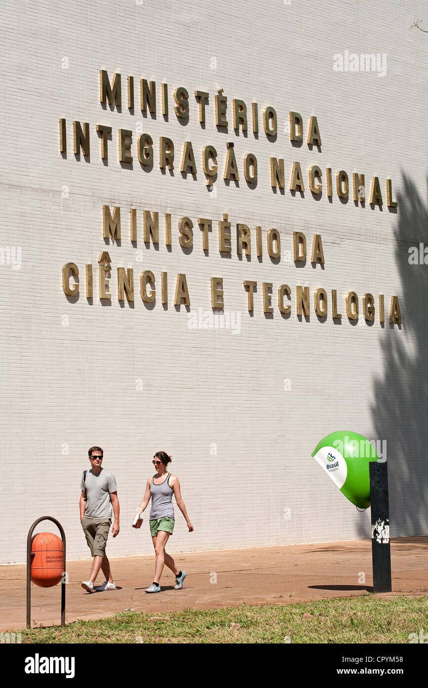 Brésil, Brasilia, inscrite au Patrimoine Mondial de l'UNESCO, Ministère de l'intégration nationale Banque D'Images