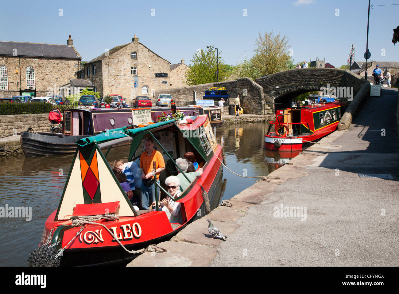 15-04 Voyage sur les ressorts de la succursale de Skipton North Yorkshire Angleterre Banque D'Images