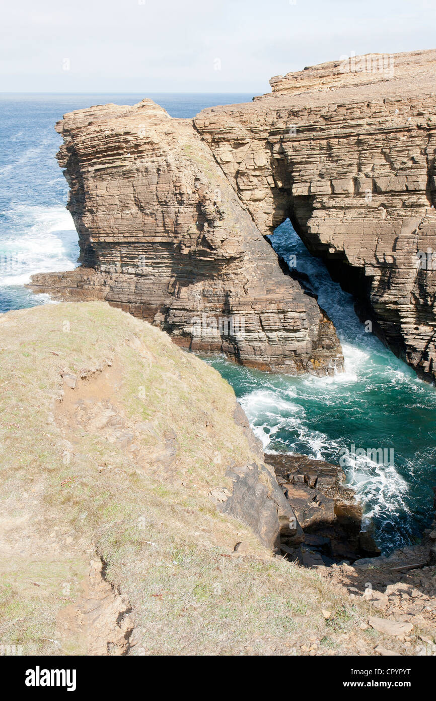 Yesnaby sur les îles Orkney Banque D'Images