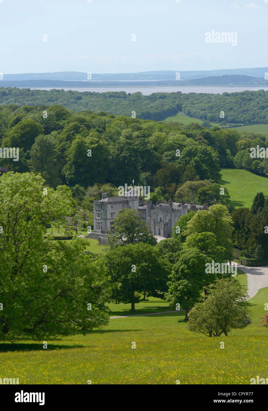 Leighton Hall, Yealand Conyers, Lancashire, Angleterre, Royaume-Uni, Europe. Banque D'Images