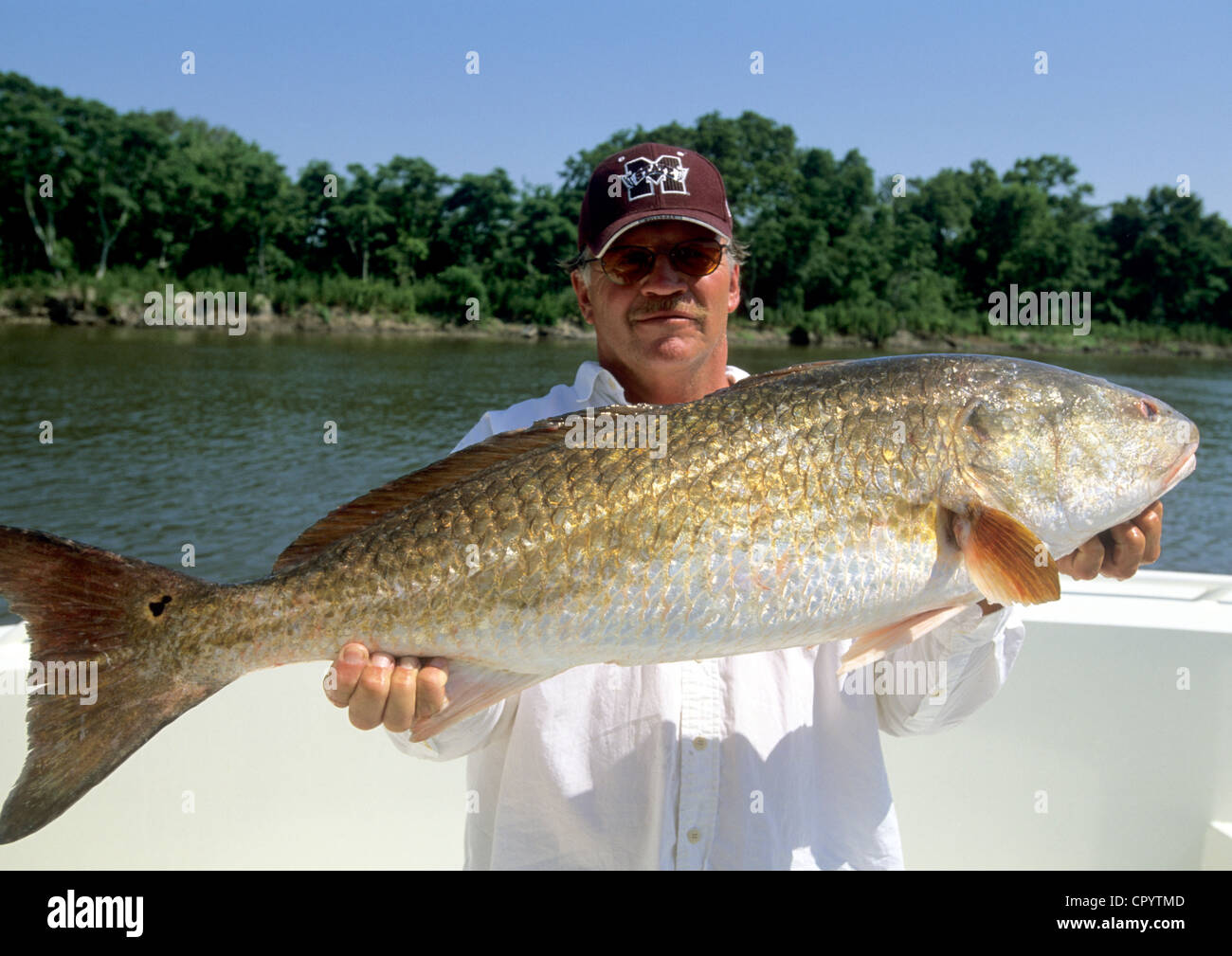 Etats-unis, Louisiane, Bayou petit caillou, pêche Banque D'Images