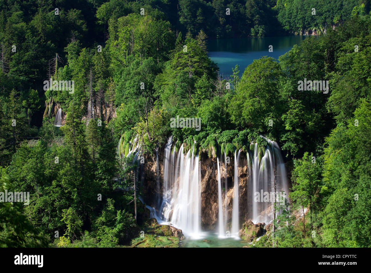 Galovac buk Cascade, parc national des lacs de Plitvice, classé au patrimoine mondial de l'unesco, la Croatie, l'Europe Banque D'Images