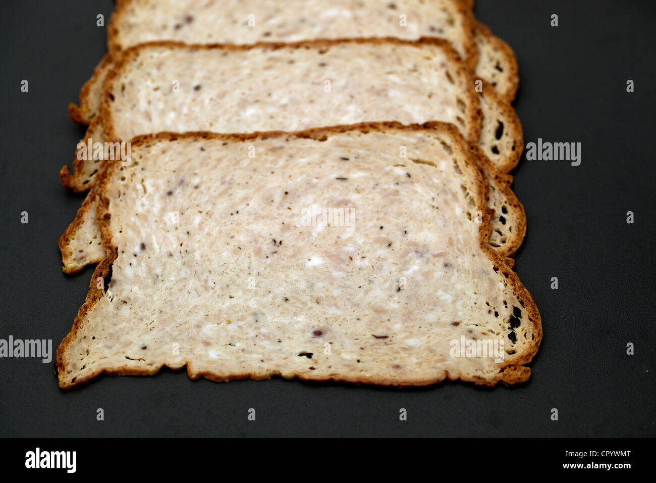 Tranches de pain de viande Banque D'Images