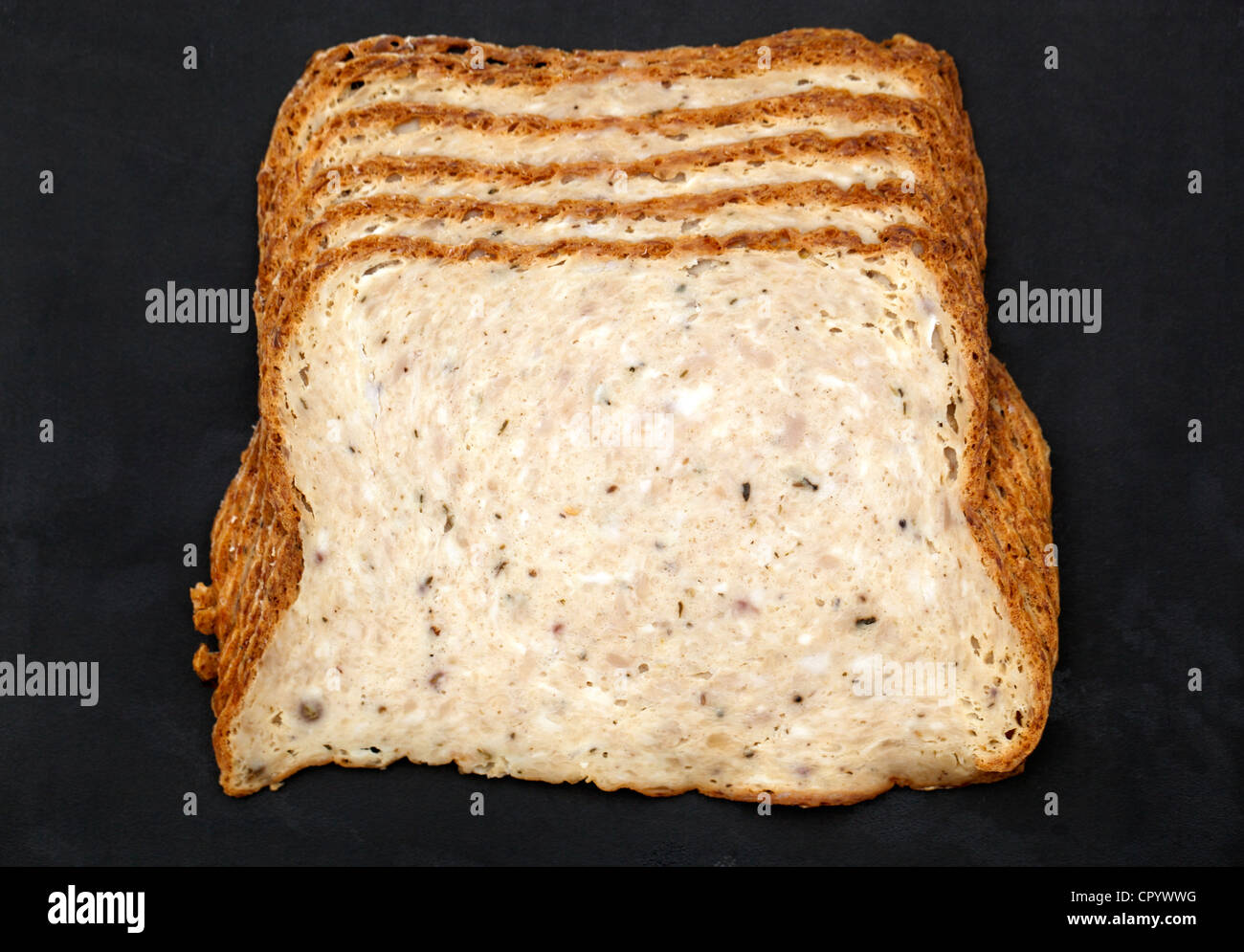 Tranches de pain de viande Banque D'Images