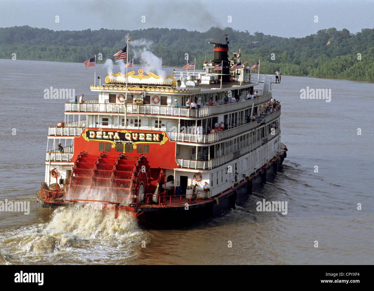 United States, bateau à aubes Queen Delta classé monument historique sur le fleuve Mississippi Banque D'Images