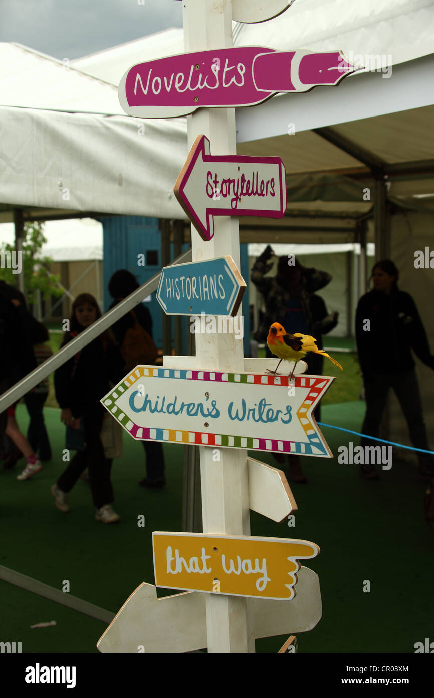 Une orientation informelle au Hay Festival UK 2012 Banque D'Images