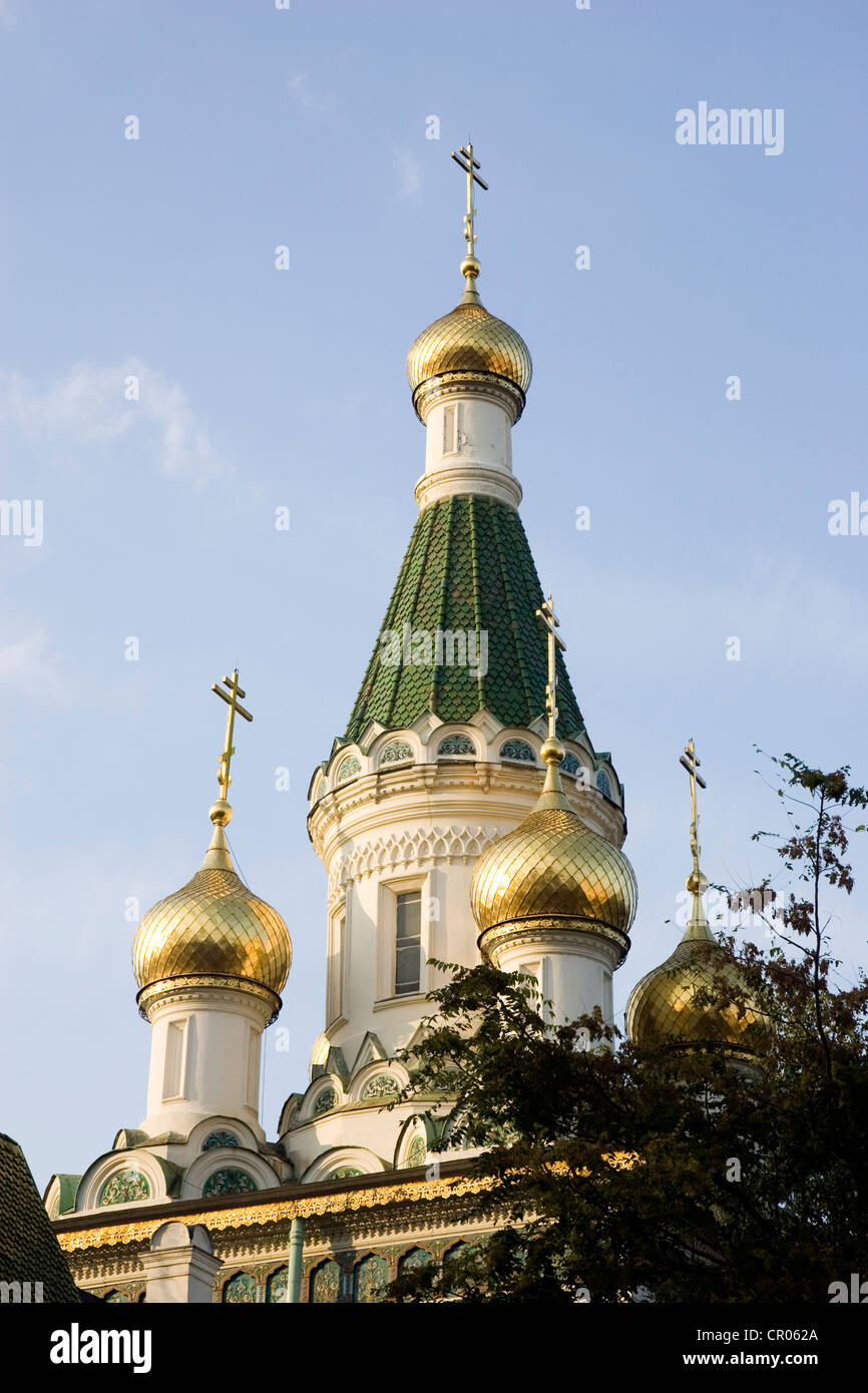 Bulgarie, Sofia, l'église russe de St Nicolas Banque D'Images