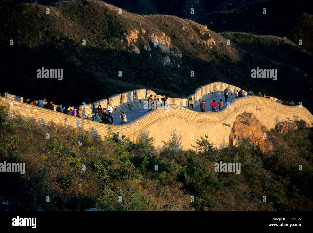 La Chine, la municipalité de Beijing, Changping District, la Grande Muraille de Badaling, inscrite au Patrimoine Mondial de l'UNESCO Banque D'Images