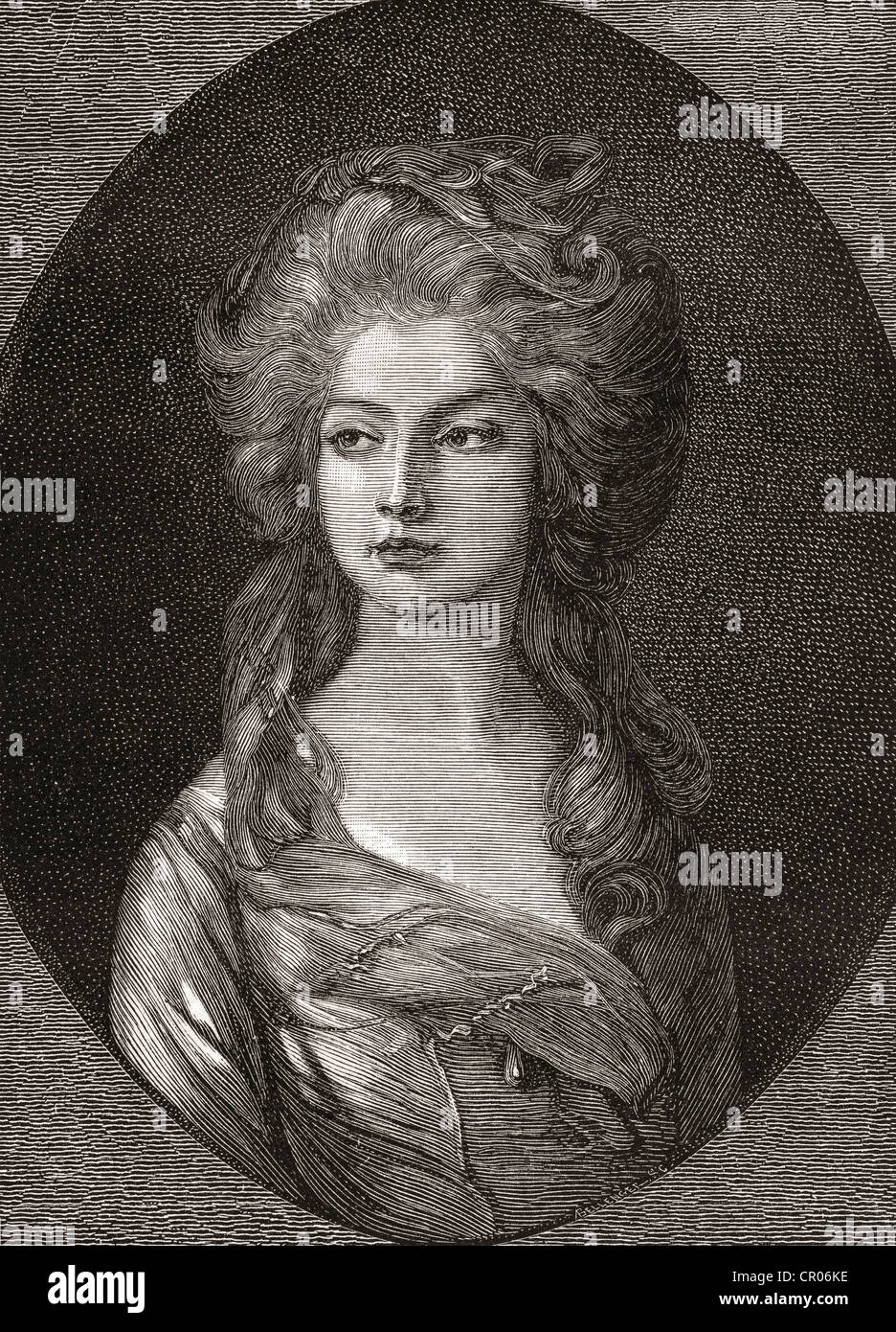 La princesse Elizabeth, 1770 - 1840. Troisième fille du roi George III. Du magazine de l'Art publié1878 Banque D'Images