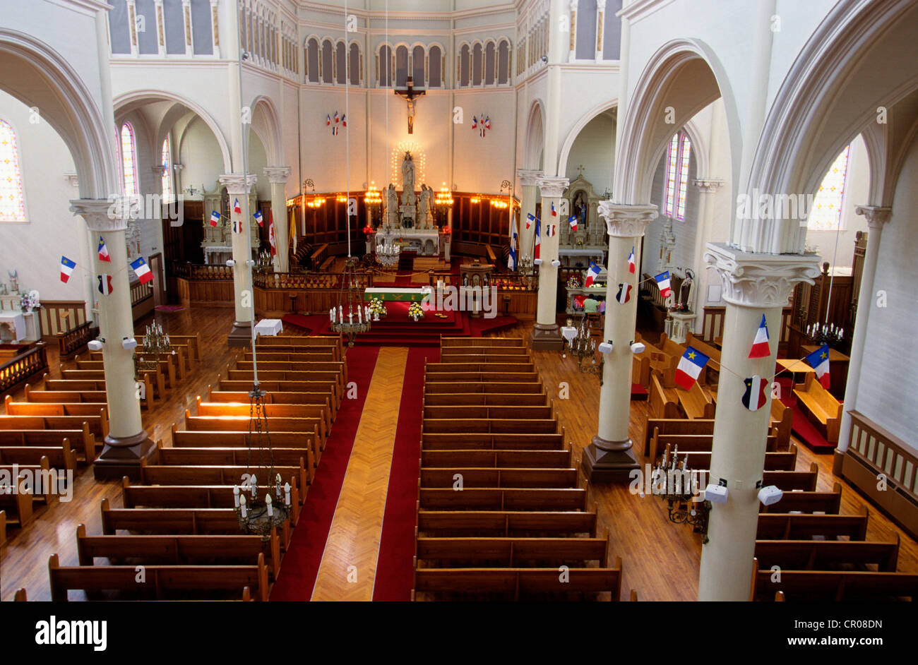 Le Canada, la Nouvelle-Écosse, l'Acadie, Clare, Eglise St Mary Banque D'Images