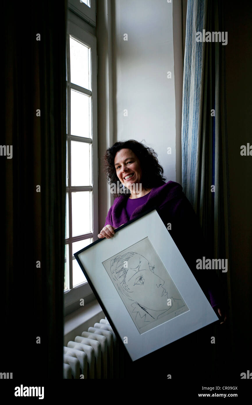 La France, Vaucluse, Luberon, Ménerbes, Gwen Strauss, directeur de la Maison de Dora Maar, maison achetée par Picasso pour son amant Banque D'Images