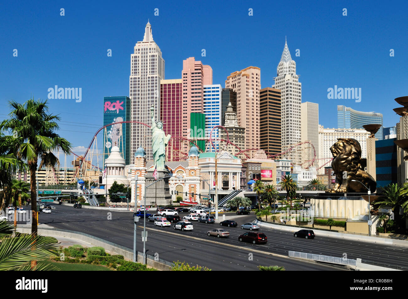 Tropicana Avenue avec New York Hotel and Casino, Las Vegas, Nevada, USA, Amérique, PublicGround Banque D'Images