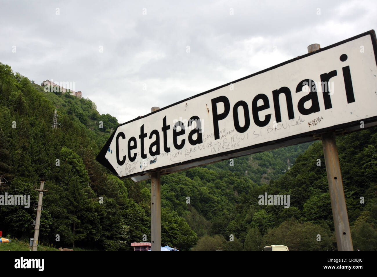 Cetatea Poenari - la forteresse de Vlad l'Empaleur en Roumanie Banque D'Images