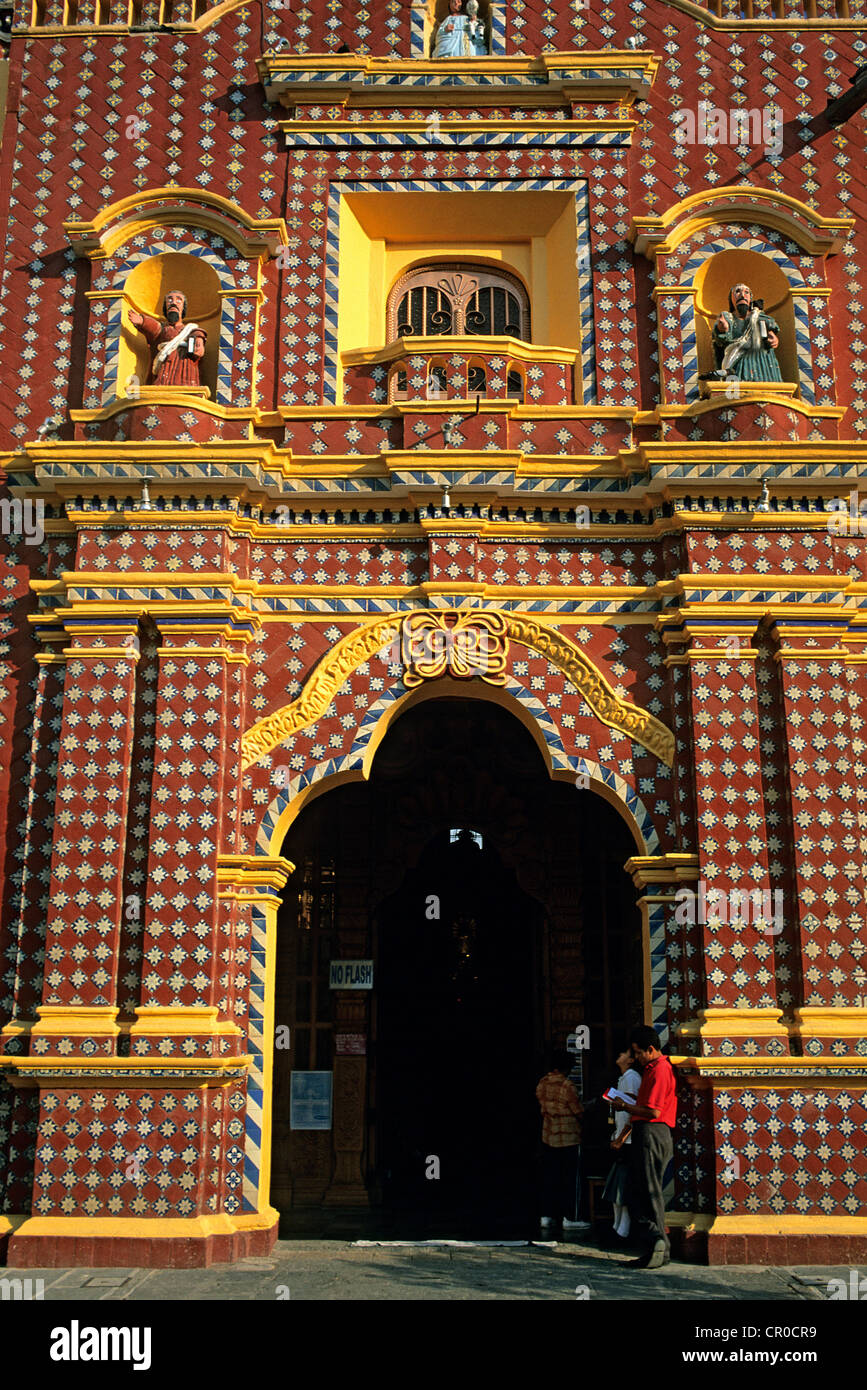 L'État de Puebla, Mexique, Tonantzitla, Église Santa Maria Banque D'Images