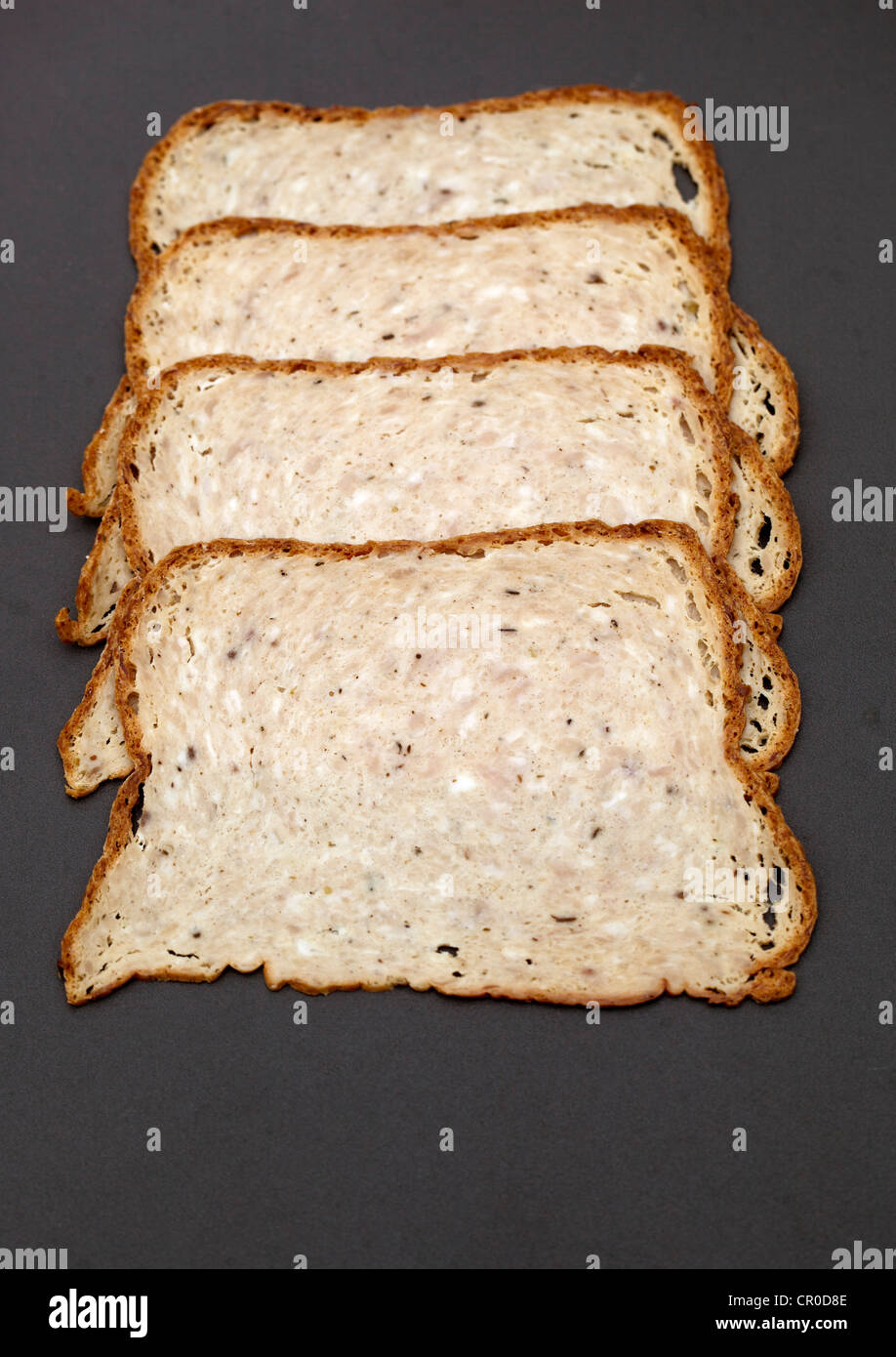 Tranches de pain de viande Banque D'Images