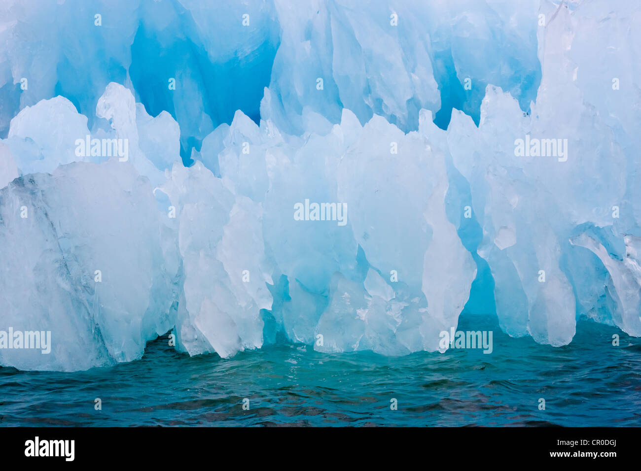Iceberg, Hornsund, plus au sud du Spitzberg, Norvège fjord Banque D'Images