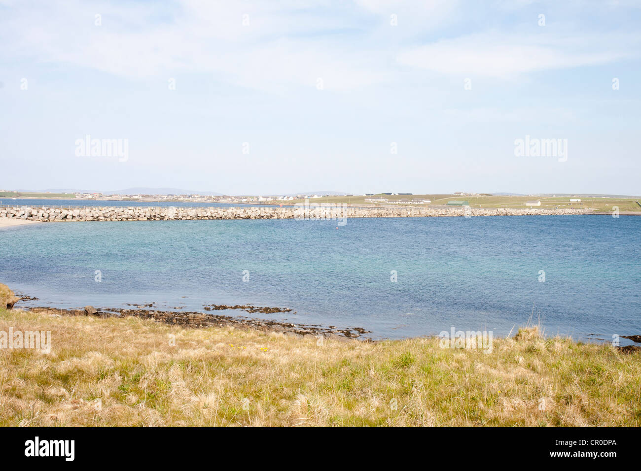 La barrière Churchill sur les îles Orkney Banque D'Images