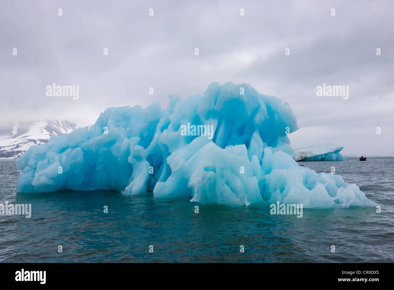 Iceberg, Hornsund, plus au sud du Spitzberg, Norvège fjord Banque D'Images