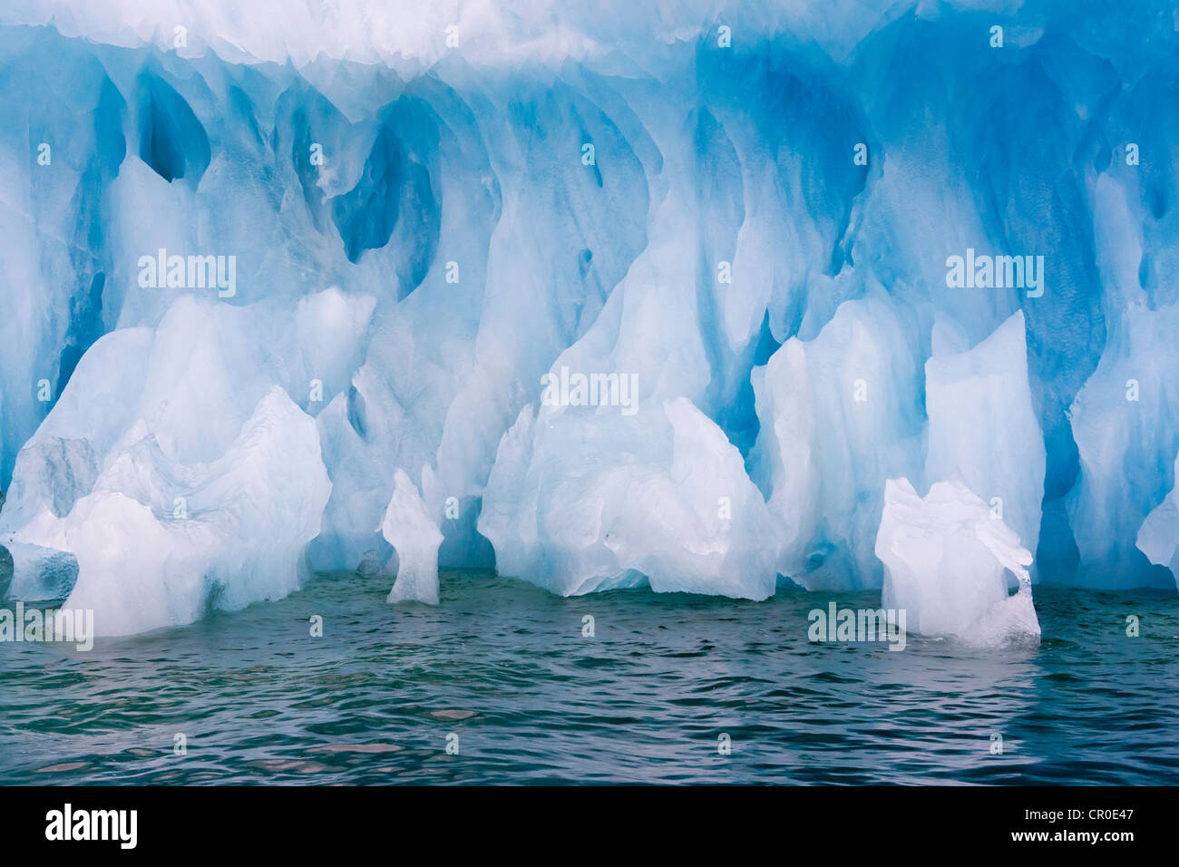 Iceberg, Hornsund, plus au sud du Spitzberg, Norvège fjord Banque D'Images
