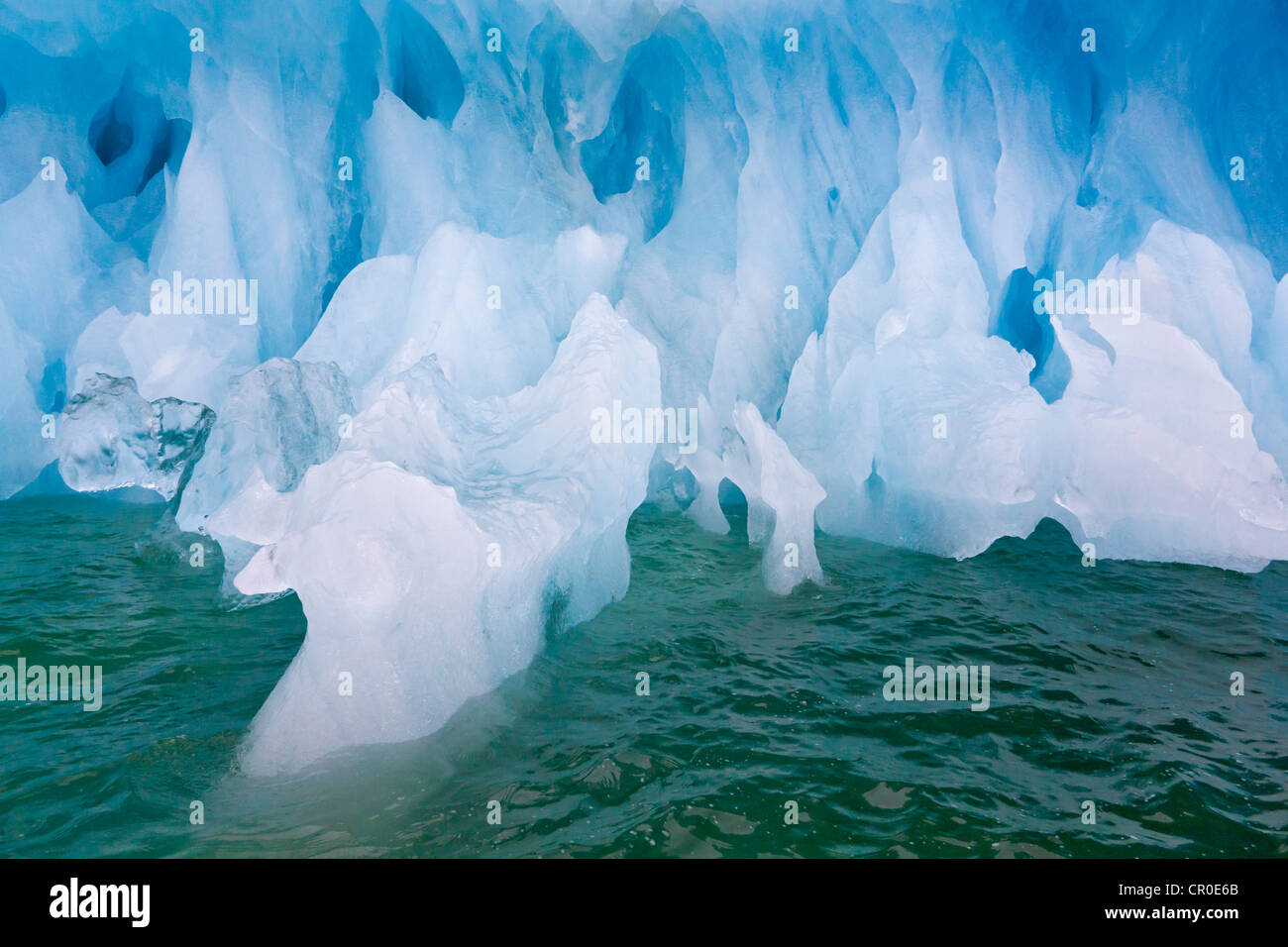 Iceberg, Hornsund, plus au sud du Spitzberg, Norvège fjord Banque D'Images