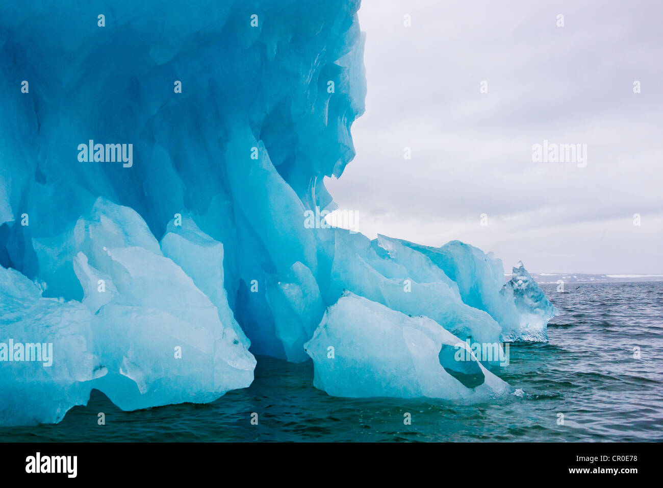 Iceberg, Hornsund, plus au sud du Spitzberg, Norvège fjord Banque D'Images